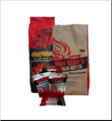 1 X CHARCOAL BRIQUETTES, 1 X OOM SEUN'S FIRELIGHTERS